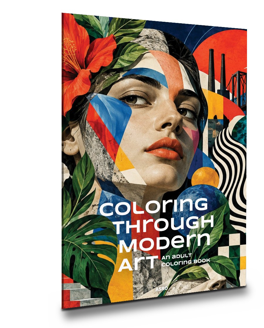 Coloring Through Modern Art, paperback
