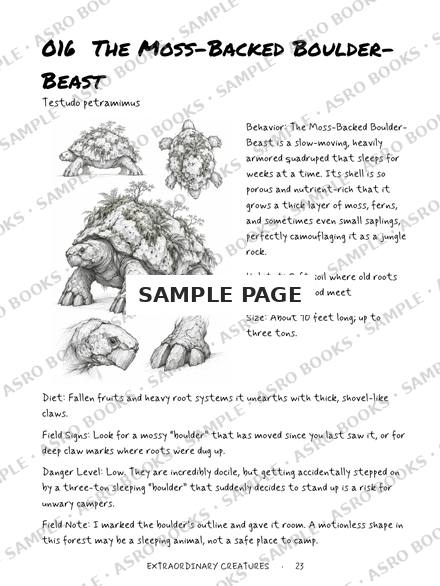 The Field Guide to Extraordinary Creatures, inside page 2