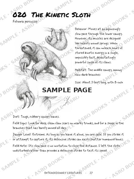 The Field Guide to Extraordinary Creatures, inside page 3