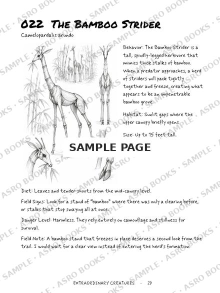 The Field Guide to Extraordinary Creatures, inside page 4